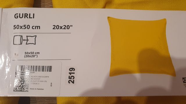 2 Fundas Cojín Ikea Gurli 65 Amarillo