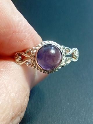 Anillo Plata Ley Amatista 