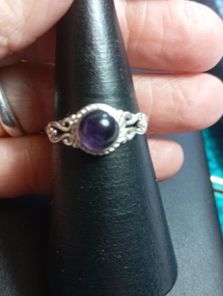 Anillo Plata Ley Amatista 
