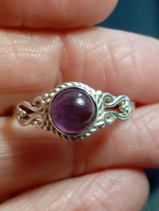 Anillo Plata Ley Amatista 