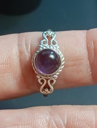 Anillo Plata Ley Amatista 