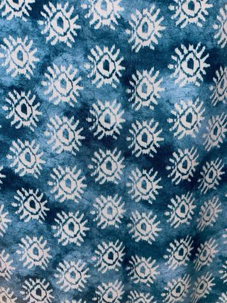 Falda larga Mango azul estampada