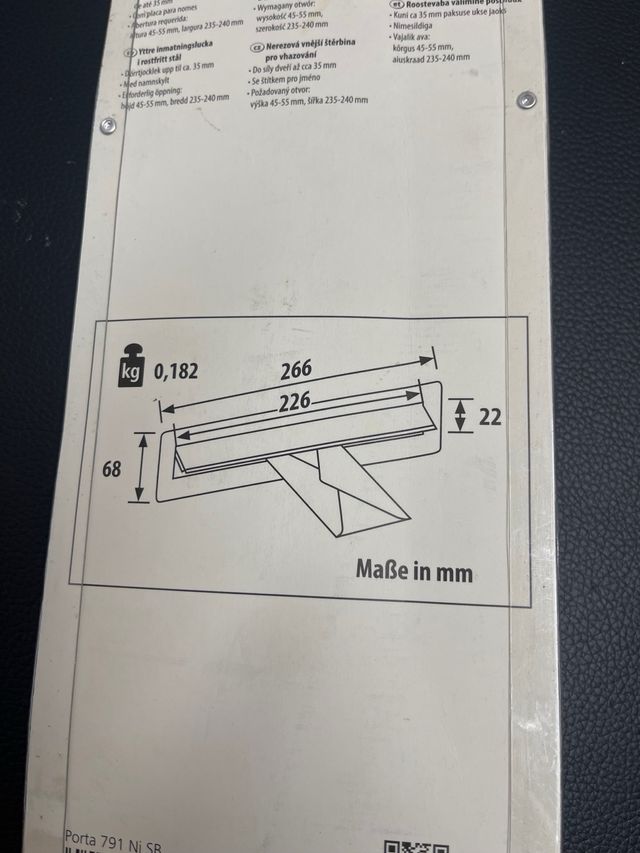 Ranura buzón correo acero inoxidable