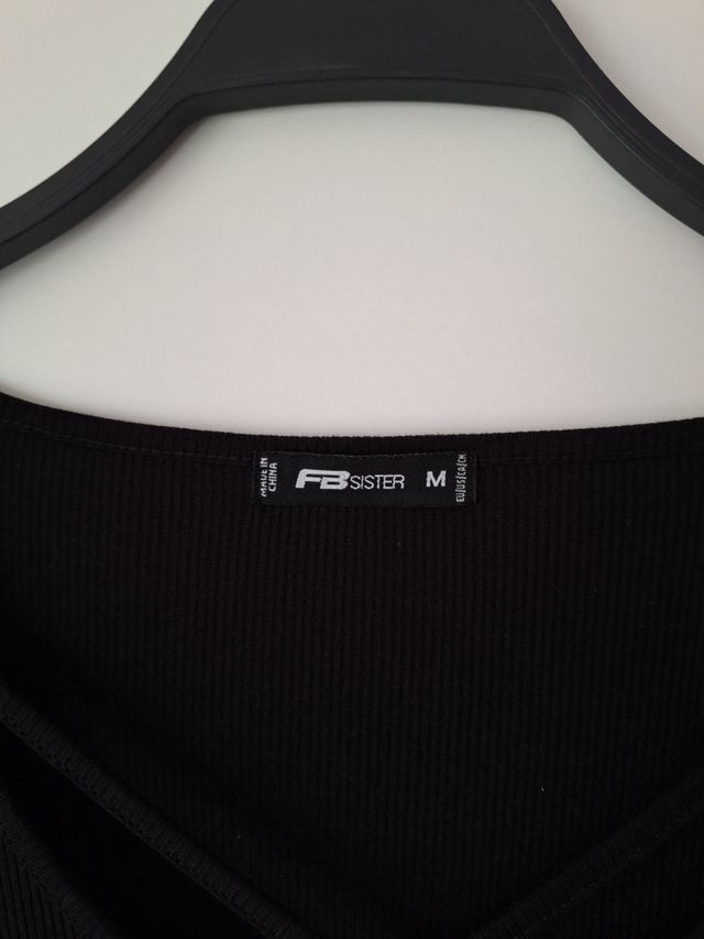 Vestido ajustado negro FB Sister talla M