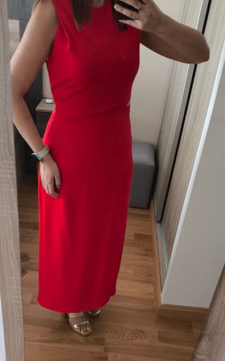 Vestido rojo Zara Talla M