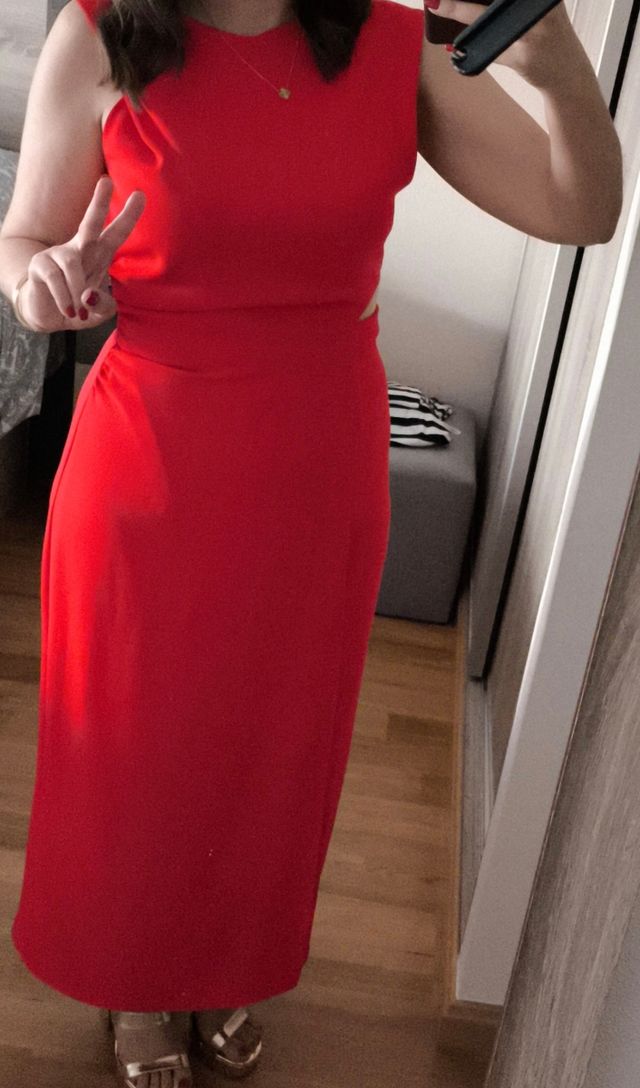 Vestido rojo Zara Talla M