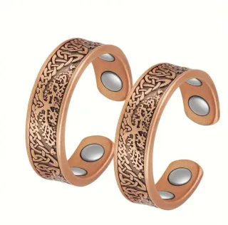 3 Anillos Magnéticos Cobre Puro