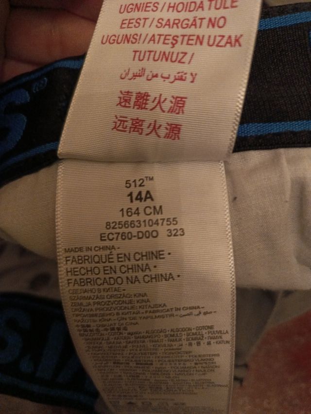 Pantalón Levis Gris Talla 14Años