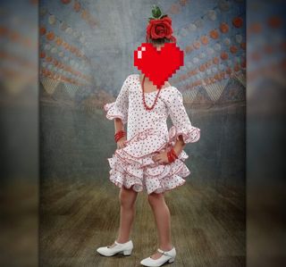 Vestido Gitana/ Flamenca Niña Lunares