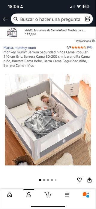 Barrera Cama Monkey Mum Popular