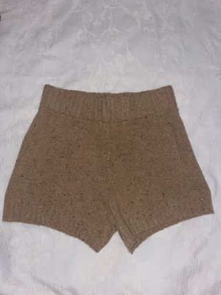 Pantalones cortos de punto Zara marrones