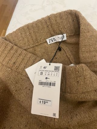 Pantalones cortos de punto Zara marrones