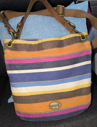 Bolso Fossil Multicolor Rayas