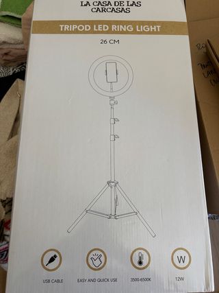 Aro de luz LED Tripod 26cm
