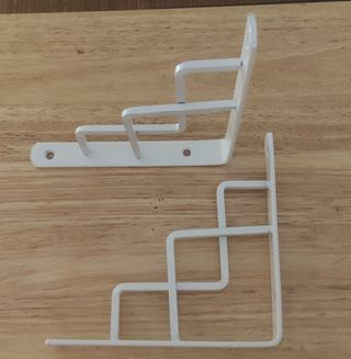 Soportes para estantería de metal blanco