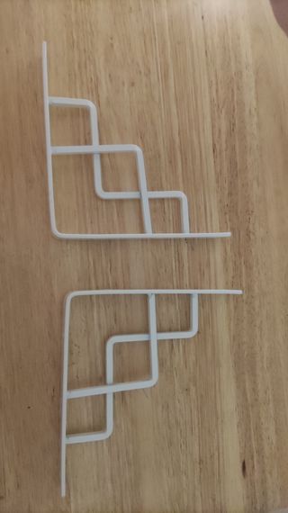 Soportes para estantería de metal blanco