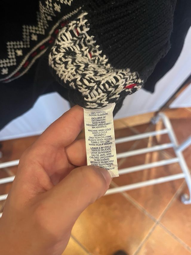 Jersey Chaps Invierno XL Muflones y Copos Nieve