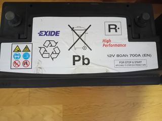 Batería EXIDE 12V 80Ah 700A