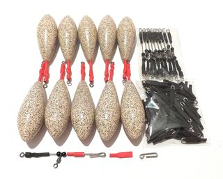 ♦️ 10 plomos pesca surfcasting, grapas, urfes. 