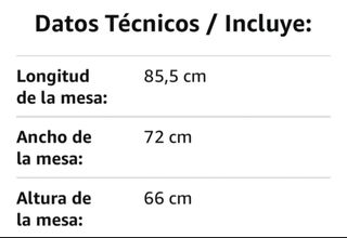 Mesa de camping plegable con asientos