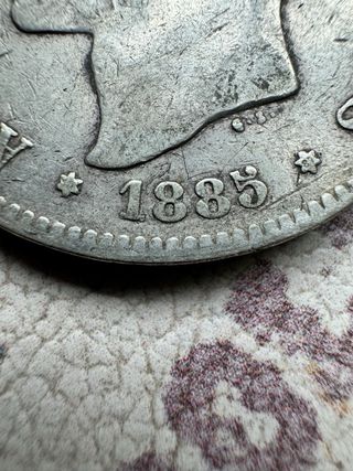 5 Pesetas 1885 *18 * 87 