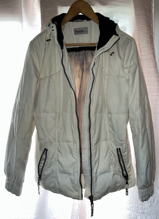 Abrigo plumas blanco