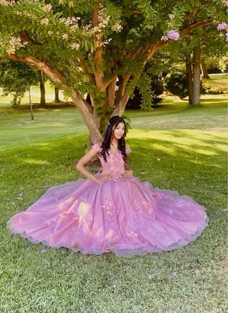 Vestido XV Años Rosa/Morado