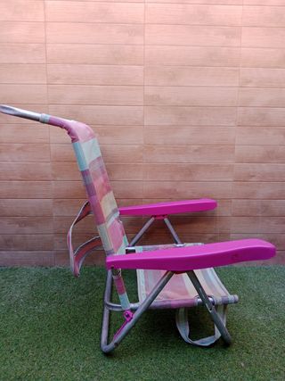 Silla de playa plegable multicolor