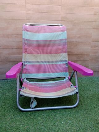 Silla de playa plegable multicolor