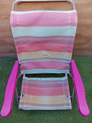 Silla de playa plegable multicolor
