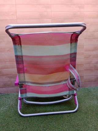 Silla de playa plegable multicolor