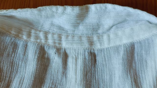 Vestido Camisero Blanco. Estilo arrugas