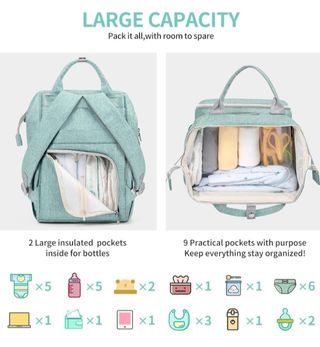 Mochila Pañalera de bebé Viedouce Roja