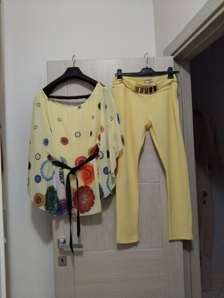 Completo pantalone e casacca fantasia