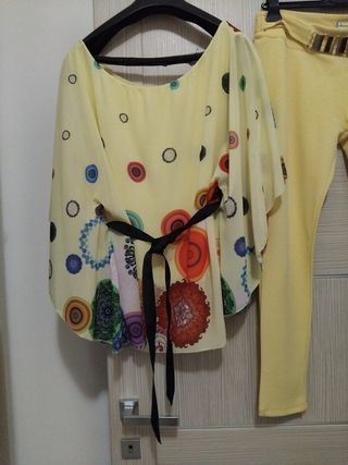 Completo pantalone e casacca fantasia