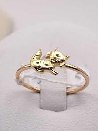 Anillo Oro 18K Gatito
