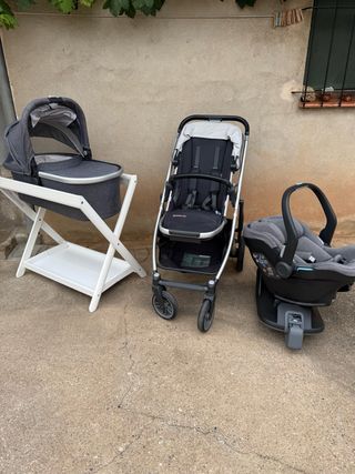 Pack Cochecito Bebé Completo Gris