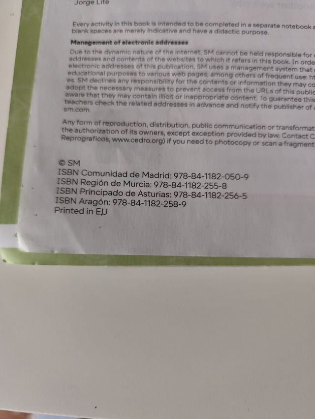 Natural Science. 5 Primary. Revuela. Principado...