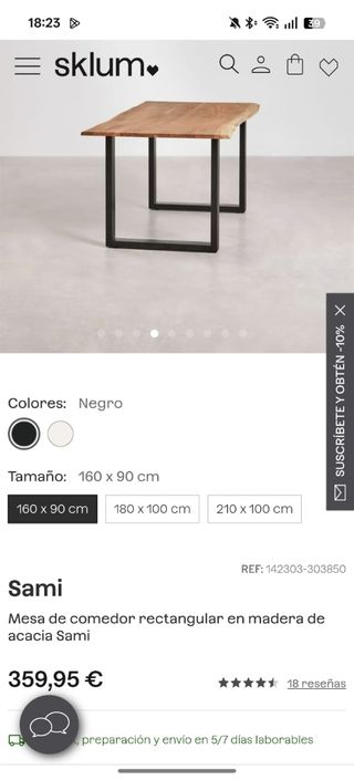 Mesa de comedor grande de madera