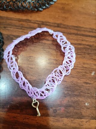 Set 3 Choker Elastici Nero e Viola