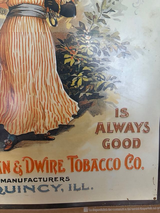Poster vintage di tabacco da fumo granulato Topsy