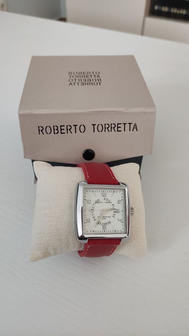 Reloj Roberto Torretta Mujer Correa Roja