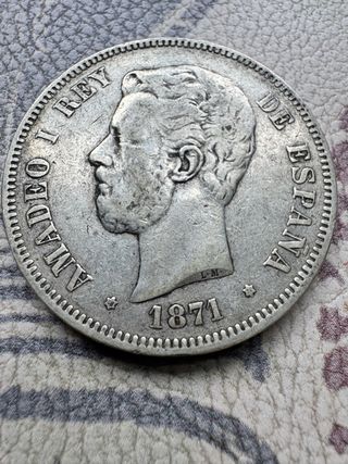 5 Pesetas 1871 *18 *74 