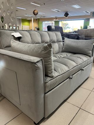 Sofá-cama gris moderno
