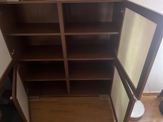 Muebles de salón madera y cristal