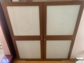 Muebles de salón madera y cristal