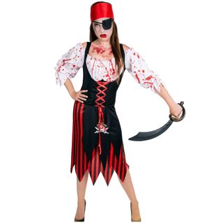 Disfraz Zombie Pirata Vestido Sangriento Talla S/M