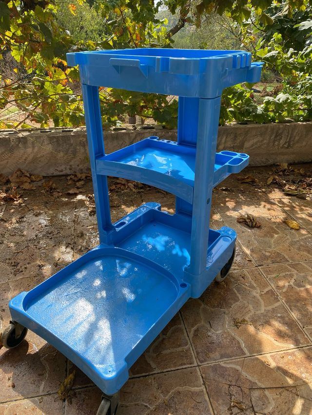 Carro de ordenación azul