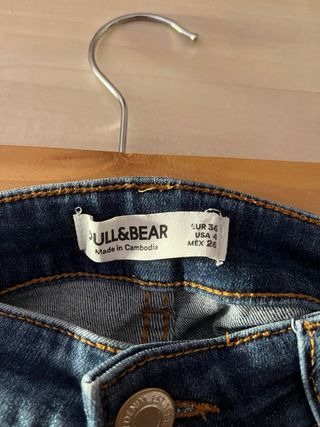 Pantalones campana vaqueros azules