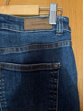 Pantalones campana vaqueros azules